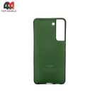Чехол Samsung S22 Plus пластиковый, карбон, зеленого цвета, K-DOO