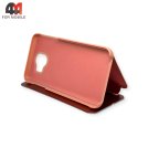 Чехол-книга для Samsung J4 2018/J400 clear view cover, розового цвета