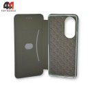 Чехол-книга для Honor 70 зеленого цвета