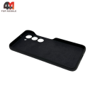 Чехол для Samsung S23 пластиковый, Leather Case, черного цвета