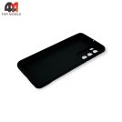 Чехол для телефона Huawei P40 силиконовый с защитой на камеру, черного цвета
