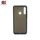 Чехол для телефона Huawei Y6P пластиковый с усиленной рамкой, темно-зеленого цвета, Case