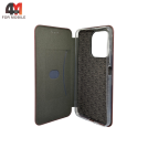 Чехол-книга для Xiaomi Redmi Note 13 4G бок ракушка, темно-синего цвета