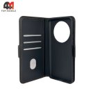 Чехол-книга для Honor X9B шов, черного цвета, Case
