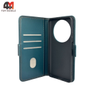 Чехол-книга для Huawei Nova 12i/13i шов, зеленого цвета, Case