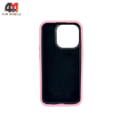 Чехол для Iphone 15 Pro Leather Case, Labubu, розового цвета