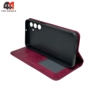 Чехол-книга для Samsung A16 5G в бок, бордового цвета
