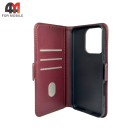 Чехол-книга для Honor 400 Lite шов, бордового цвета, Case