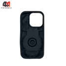 Чехол для Iphone 14 Pro Max/15 Pro Max Labubu Popsocket, черного цвета