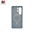 Чехол для Samsung S26 Ultra Silicone Case Premium с MagSafe, голубой