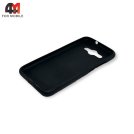 Чехол для телефона Huawei Y3 2017 силиконовый под кожу, черного цвета