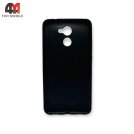 Чехол для телефона Huawei Y7 2017 силиконовый с логотипом, черного цвета