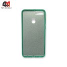 Чехол для телефона Huawei Y9 2018 силиконовый с блестками, зеленого цвета