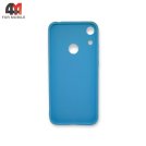 Чехол для телефона Huawei Y6 2019/Honor 8A/Y6s силиконовый, матовый с логотипом, голубого цвета