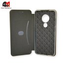 Чехол-книга для Nokia 6.2/7.2 2019 бок ракушка, темно-синего цвета