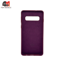 Чехол для Samsung S10 Plus Silicone Case, цвет марсала