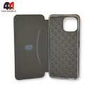 Чехол-книга для Xiaomi Mi 11 lite бок ракушка, темно-синего цвета