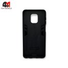 Чехол для Xiaomi Redmi Note 9S/Note 9 Pro/Note 9 Pro Max пластиковый, противоударный с подставкой, черного цвета