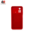Чехол для Xiaomi Poco M4 Pro 4G Silicone Case, красного цвета