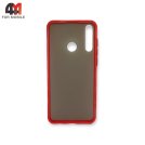 Чехол для телефона Huawei Y6P пластиковый с усиленной рамкой, красного цвета, Case