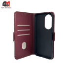 Чехол-книга для Huawei Nova 12/13 шов, бордового цвета, Case