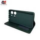 Чехол-книга для Xiaomi Poco M6 Pro 4G/Redmi Note 13 Pro 4G/Redmi Note 14S в бок, зеленого цвета