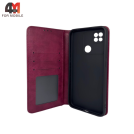 Чехол-книга для Xiaomi Redmi 9C/Redmi 10A в бок, бордового цвета
