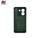 Чехол для Xiaomi Poco M7 Pro 5G Silicone Case, темно-зеленого цвета