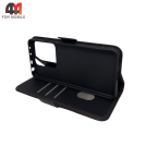 Чехол-книга для Xiaomi Poco M7 Pro 5G шов, черного цвета, Case