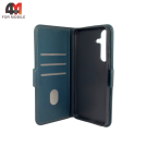 Чехол-книга для Samsung S25 FE шов, зеленого цвета, Case