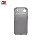 Чехол для iPhone 17 Air AG Glass+MagSafe, серебристого цвета
