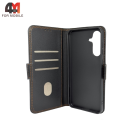 Чехол-книга для Samsung A36 шов, черного цвета, Case
