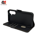 Чехол-книга для Samsung A36 шов, черного цвета, Case