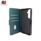 Чехол-книга для Samsung A57 шов, зеленого цвета, Case