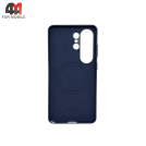 Чехол для Samsung S26 Ultra Leather Case, темно-синего цвета