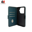 Чехол-книга для Xiaomi Mi 15T Pro шов, зеленого цвета, Case