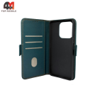 Чехол-книга для Honor X8D шов, зеленого цвета, Case