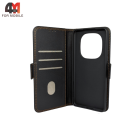 Чехол-книга для Xiaomi Redmi Note 15 Pro 4G шов, черного цвета, Case