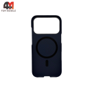 Чехол для iPhone 17 Pro/18 Pro карбон с MagSafe, синий, New Case