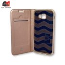 Чехол-книга для Samsung A7 2017/A720 розового цвета, Skin