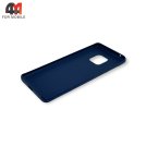 Чехол для телефона Huawei Mate 20 Pro силиконовый, матовый, синего цвета, Cherry