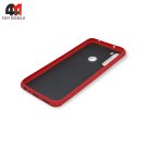 Чехол для Xiaomi Redmi Note 8T пластиковый с усиленной рамкой, красного цвета