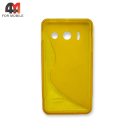 Чехол для телефона Huawei Y300 силиконовый, матовый, желтого цвета