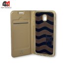 Чехол-книга Samsung J5 2017/J5 Pro/J530 золотого цвета, Skin