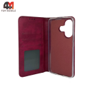 Чехол-книга для Xiaomi Poco F6 5G в бок, бордового цвета