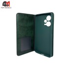 Чехол-книга для Xiaomi Redmi Note 12 Pro Plus 5G в бок, зеленого цвета