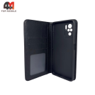 Чехол-книга для Xiaomi Poco M5s/Redmi Note 10 4G/Note 10S в бок, черного цвета