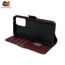 Чехол-книга для Samsung A52/A52s шов, бордового цвета, Case
