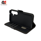 Чехол-книга для Samsung S25 шов, черного цвета, Case