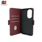 Чехол-книга для Huawei Nova 14 шов, бордового цвета, Case